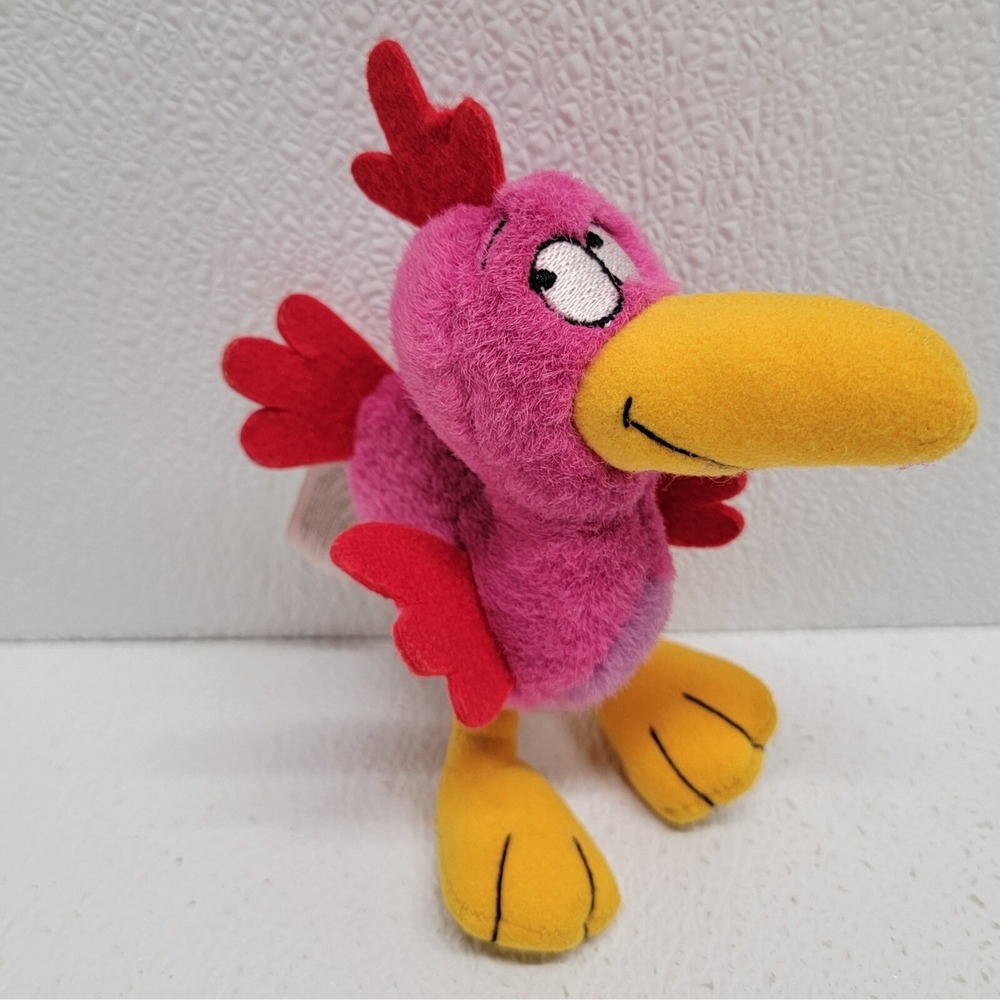 Vintage Disney Tookie Tookie Bird George Of The Jungle Pink Plush Toy 5.5" RARE